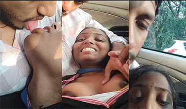 Sexy Girl Enjoying Inside Car Viral MMS